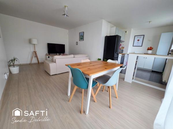Appartement 3 pièces- 2 ch- 63m²- balcon