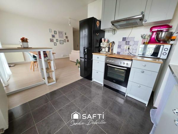 Appartement 3 pièces- 2 ch- 63m²- balcon