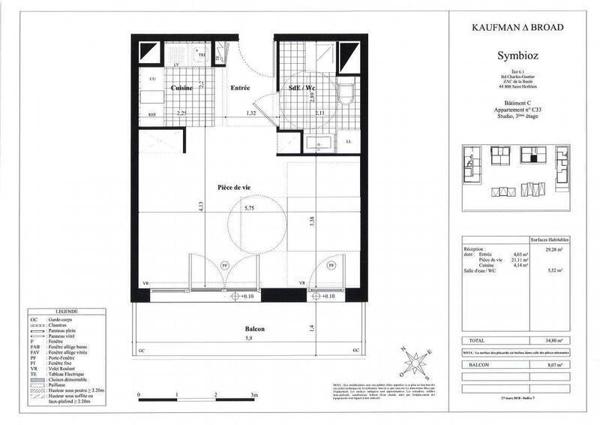 Appartement 1 pièce - 44800 Saint-Herblain