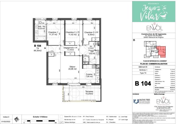 Appartement 88 m² à Villeneuve-lès-Avignon 30400