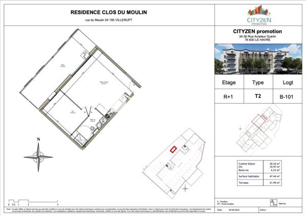 Appartement - 2 pièces - 47m²