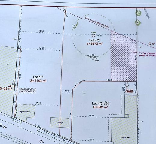 Terrain à batir libre de constructeur d'environ 1673 m2 à Saint Joachim