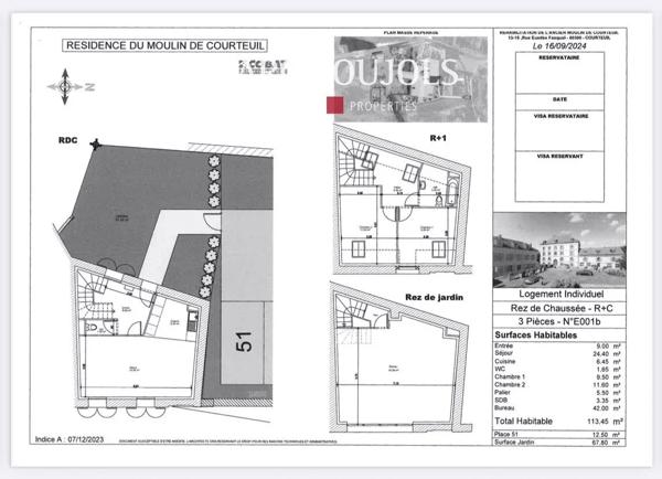 Proche Paris – triplex avec jardin