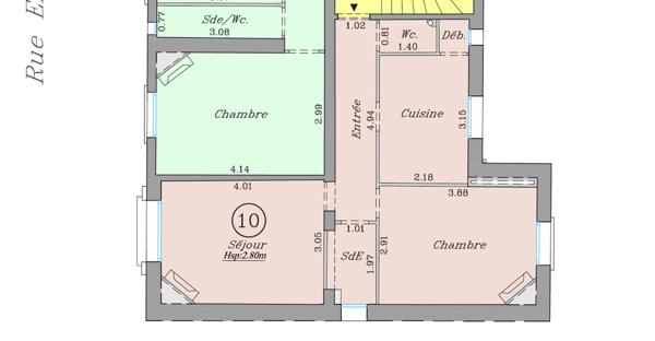 Clamart (92140) Appartement 2 pièces quartier Gare - 3ème étage traversant