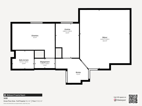 Appartement MASSY 2 pièces 48.84 m²