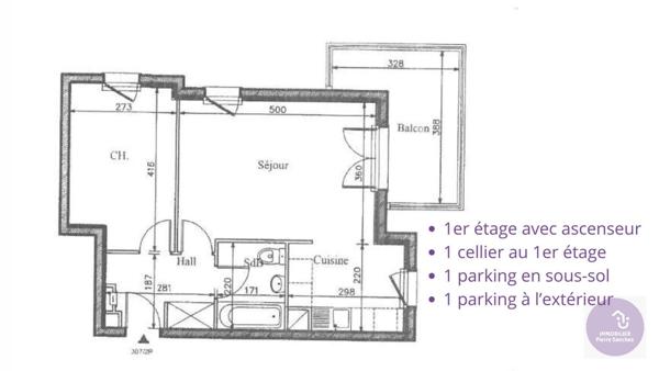 Souffelweyersheim (67460) Souffelweyersheim - T2 43.60 m² avec balcon, cellier et 2 parkings