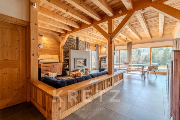 Chalet authentique avec vue panoramique sur le Mont-Blanc
