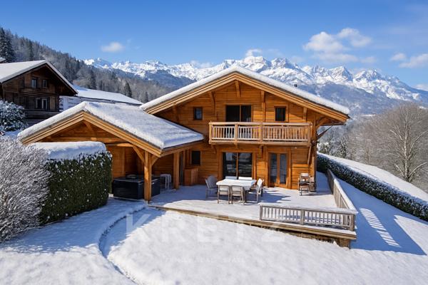 Chalet authentique avec vue panoramique sur le Mont-Blanc