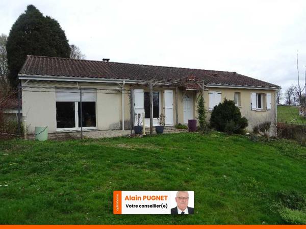 SECTEUR AMBAZAC VASTE MAISON DE 122 M² SUR SOUS-SOL SEMI ENTERRE 4 CHAMBRES SUR UN TERRAIN DE 2500 M²