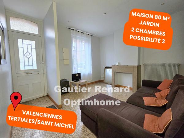 Maison avec jardin – Quartier Saint-Michel à Valenciennes - 4 pièces - 2 chambres - 80 m² - DPE C