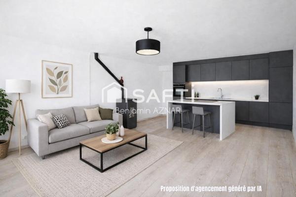 Maison de village T4 avec jardin et chambre au RDC