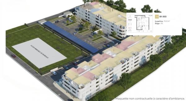 Élégant T3 de plus de 75 m² avec loggia. Prestations de qualité dans un environnement résidentiel prisé et paisible à Béziers