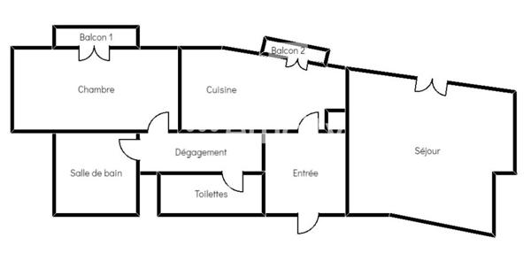 Appartement
         2 pièces
        - 53 m² Exclusivité