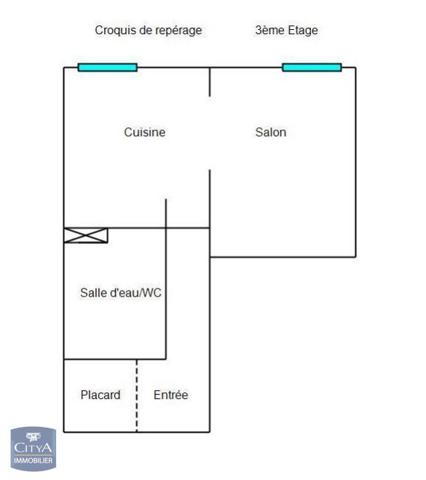 Appartement à louer 1 pièce 30.36m²