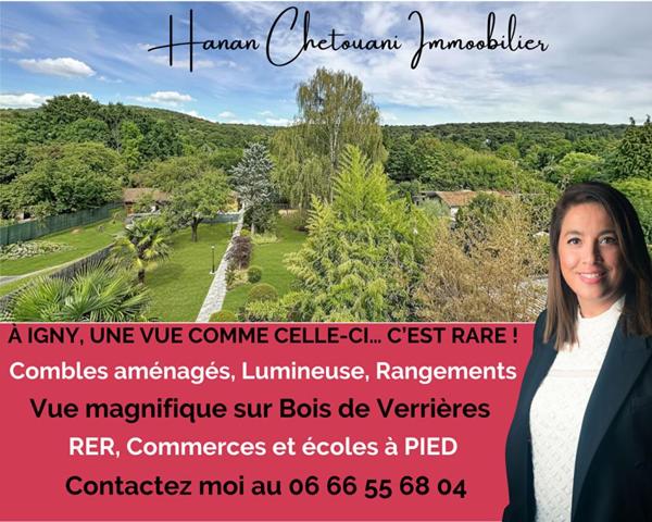 IGNY 295m2 surface utile FACE À LA NATURE : UNE MAISON FAMILIALE RARE