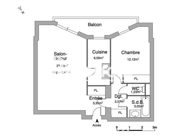 Location Appartement 2 pièces 53.56 m² - 9 RUE DE LA TANNERIE Mont De Marsan 40000