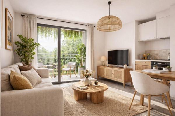 T2 41m² lumineux avec terrasse dans un parc paysager à Montfavet