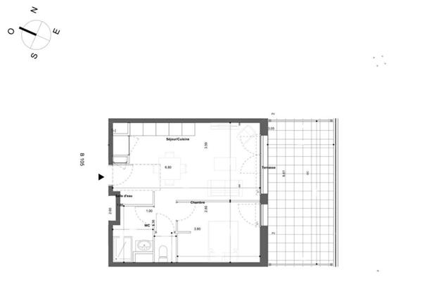 T2 41m² lumineux avec terrasse dans un parc paysager à Montfavet