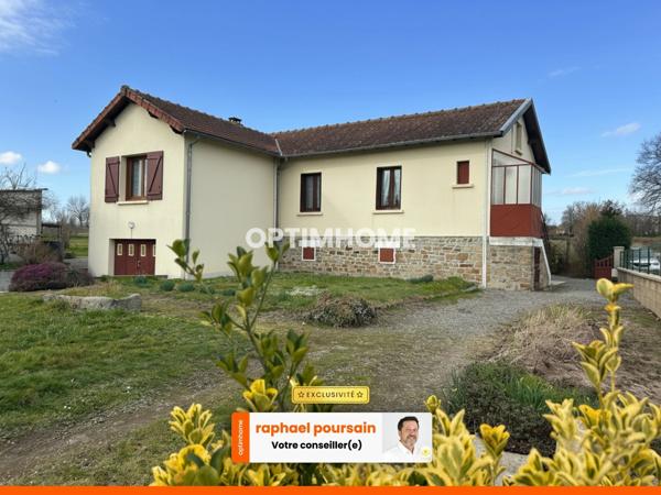 Maison à vendre 4 pièces CHATEAUPONSAC (87) sur terrain de 3500m2