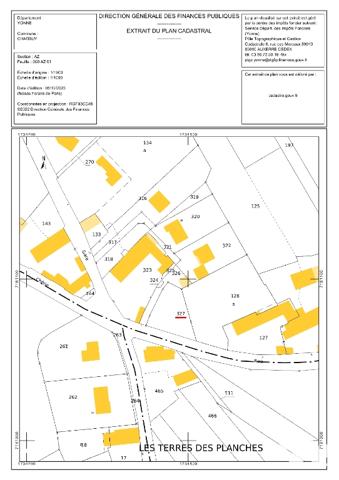 Terrain à bâtir su la Commune de CHARBUY cadastré section AZ n°327 d'une superficie de 06a 31ca.
