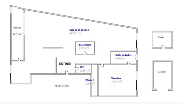 Splendide appartement refait à neuf avec terrasse rue de la Ravinnelle avec un garage et une cave.