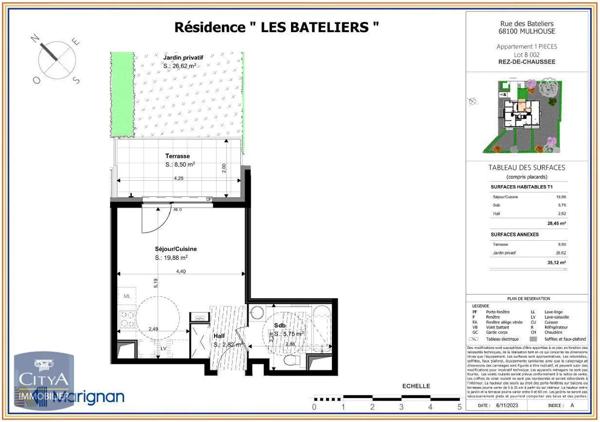 Appartement à louer 1 pièce 28.45m²