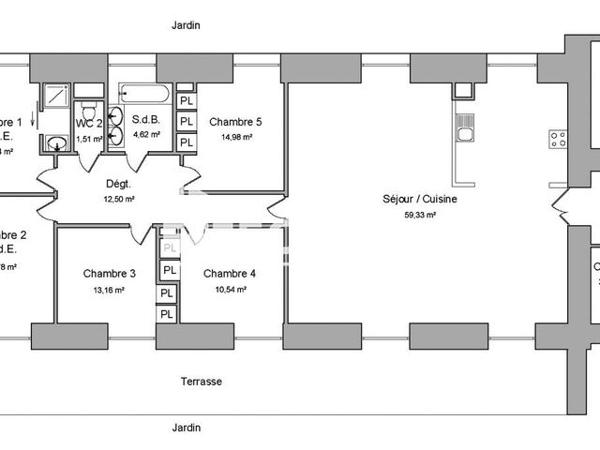 Location Appartement 6 pièces 184.68 m² - 31 RUE SOEUR BOUVIER Lyon 69005
