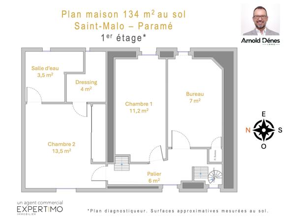 Maison de ville familiale 4 ch + bureau – Paramé, Saint-Malo
