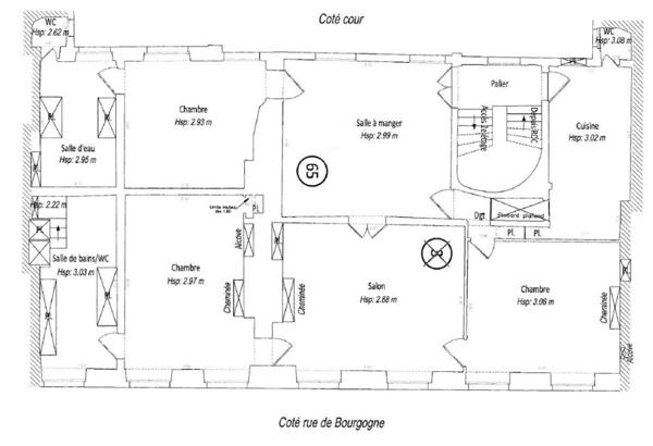 75007 - Invalides / Rue du Bourgogne - Appartement de 148 m² - 3 chambres 