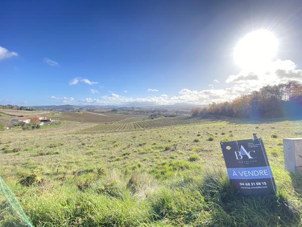 Terrain à bâtir à 5km de Limoux de 1051m², vue sur les Pyrénées, environnement nature