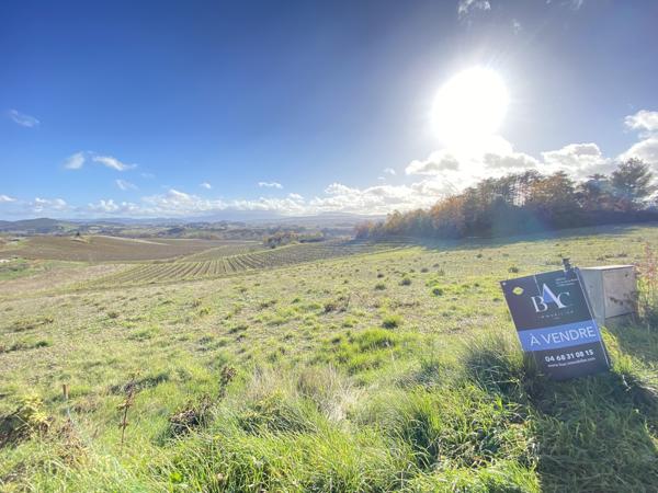 Terrain à bâtir à 5km de Limoux de 1051m², vue sur les Pyrénées, environnement nature