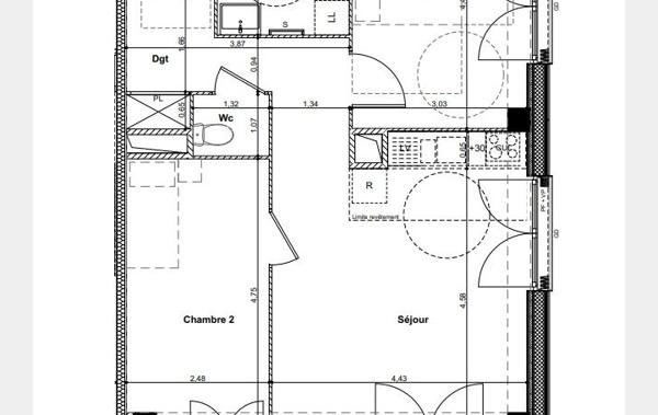 Vente Appartement P3 3P 64m2 Sud ParKing neuf Saint-ouen   