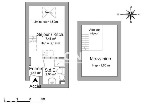 Location Studio 11.9 m² - 16 RUE MALAGUTTI Rennes 35000