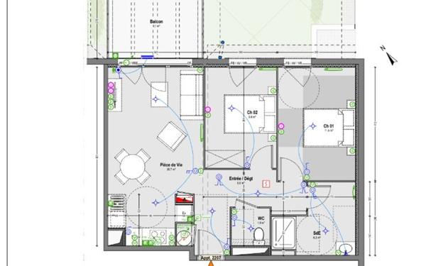 Appartement à vendre    3 pièces • 58,10 m2 Saint-Paul-lès-Dax