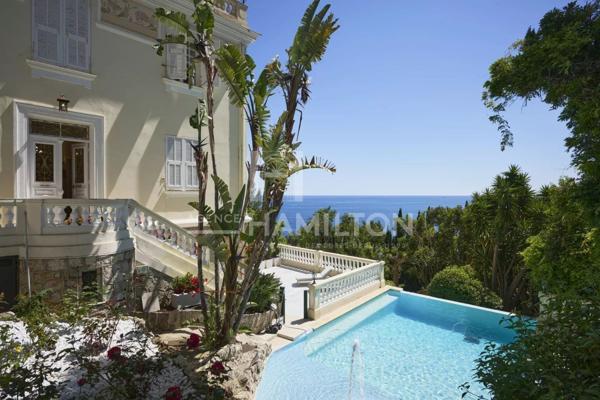 Rare, vue mer panoramique, Belle Époque, proche de Monaco. Cap-d'ail