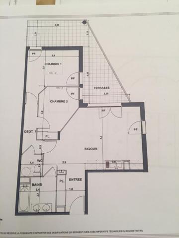 A vendre, Appartement, Marseille 13012, Montolivet, garage double, 3 pièces 60.75 m2