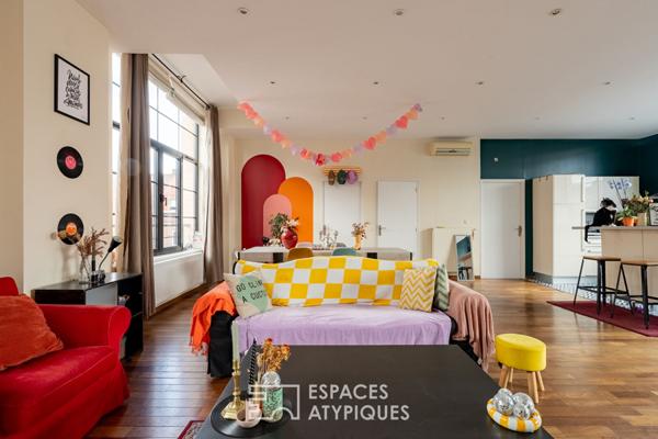 Loft haut en couleurs à Roubaix