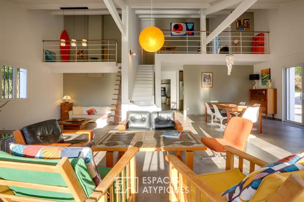 Maison contemporaine avec vue sur une nature préservée