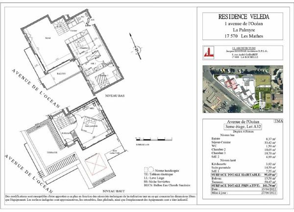 Appartement à vendre  4 pièces • 95,69 m2 Les Mathes