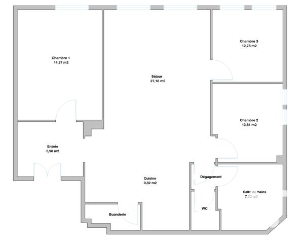 Appartement (prestige) à vendre 4 pièces 96,2 m² Paris 15