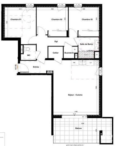 Appartement à vendre 4 pièces 86 m² Meylan