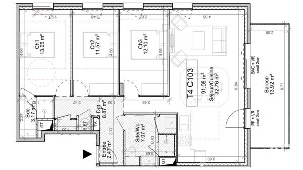 Appartement à vendre 4 pièces 91 m² Le Touvet