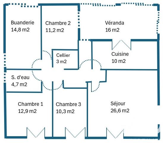 Maison à vendre 4 pièces 98 m² Pessac