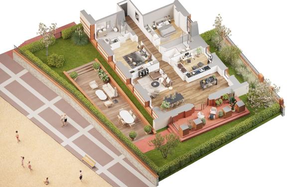 Appartement à vendre    4 pièces • 136,52 m2 Houlgate