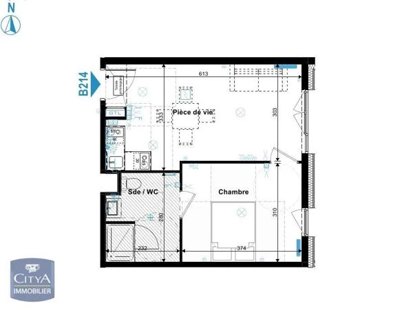 Appartement à louer 2 pièces 36.69m² Metz (57070)
