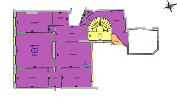 Paris 2ème - A LOUER VIDE - Magnifique 5 Pièces de 123 m²