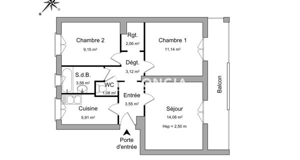 Location Appartement 3 pièces 53.67 m² - Vandœuvre-lès-nancy 54500