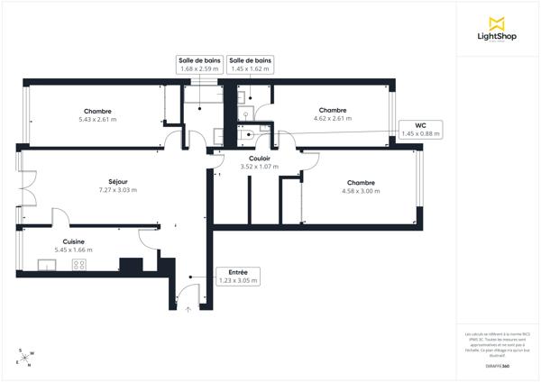 4 pièces traversant et baigné de lumière - 92 m² - Rue Castagnary, Paris 15