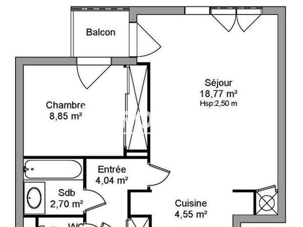 Location Appartement 2 pièces 40.05 m² - 2 RUE D'AUSTRALIE Massy 91300