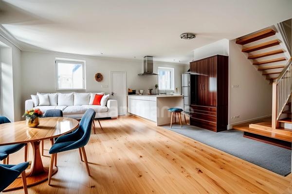 Quimper (29) - Maison centre ville de 75,21 m² habitable - 124 m² utiles - Terrasse - Double garage.